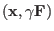 $ (\mathbf{x}, \gamma\mathbf{F})$