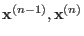 $ \mathbf{x}^{(n-1)}, \mathbf{x}^{(n)}$