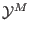 $ \mathcal{Y}^M$