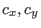 $ c_x,c_y$